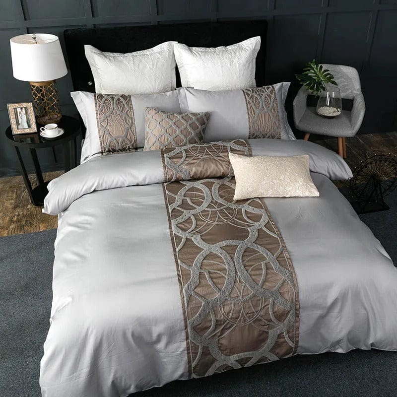 Luxurious Bedding Set with Geometric Design Made from High-Quality Cotton – Exclusive Sleep Comfort for a Stylish Bedroom