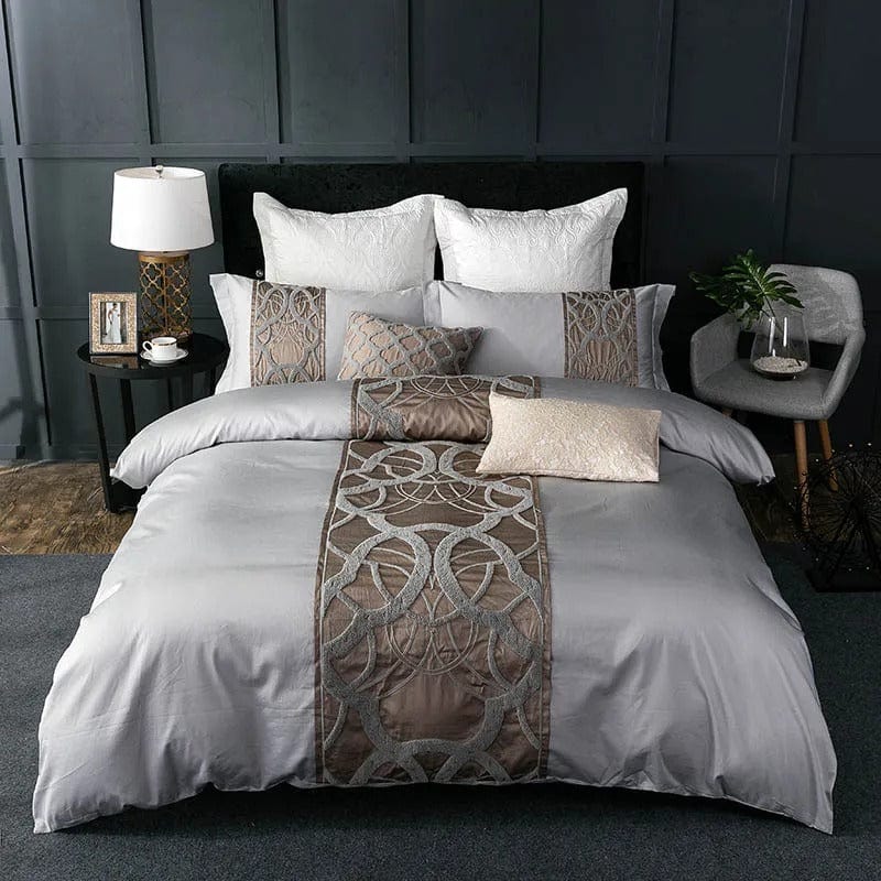 Luxurious Bedding Set with Geometric Design Made from High-Quality Cotton – Exclusive Sleep Comfort for a Stylish Bedroom