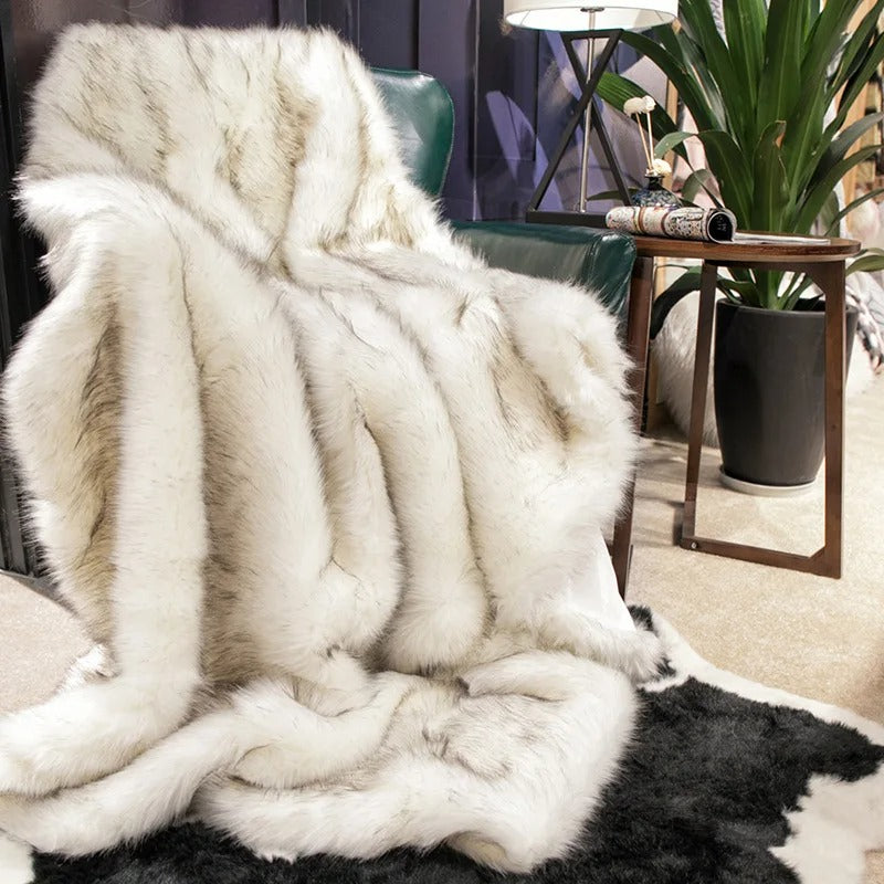 Luxurious Faux Fur Blanket – Ultimate Comfort and Elegance for Your Home, Soft and Cozy