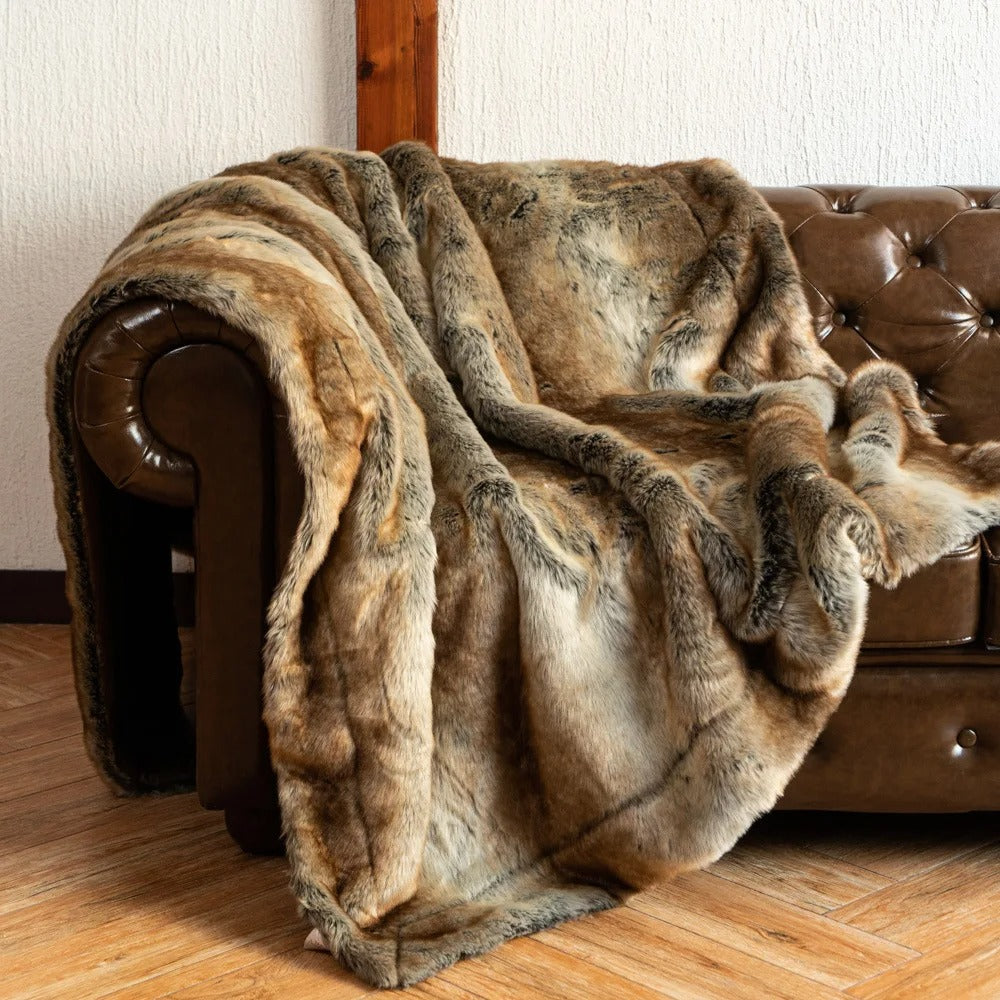 Luxurious Faux Fur Blanket – Ultimate Comfort and Elegance for Your Home, Soft and Cozy