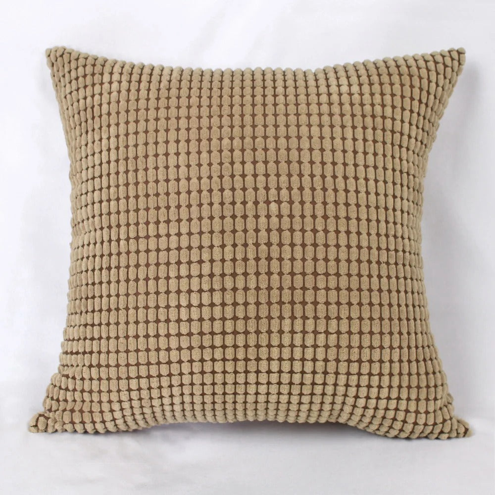 Large Cotton Cord Pillow Cover with Texture in Corn Kernel Look – Soft, Decorative Pillow Cover for Sofa and Bed