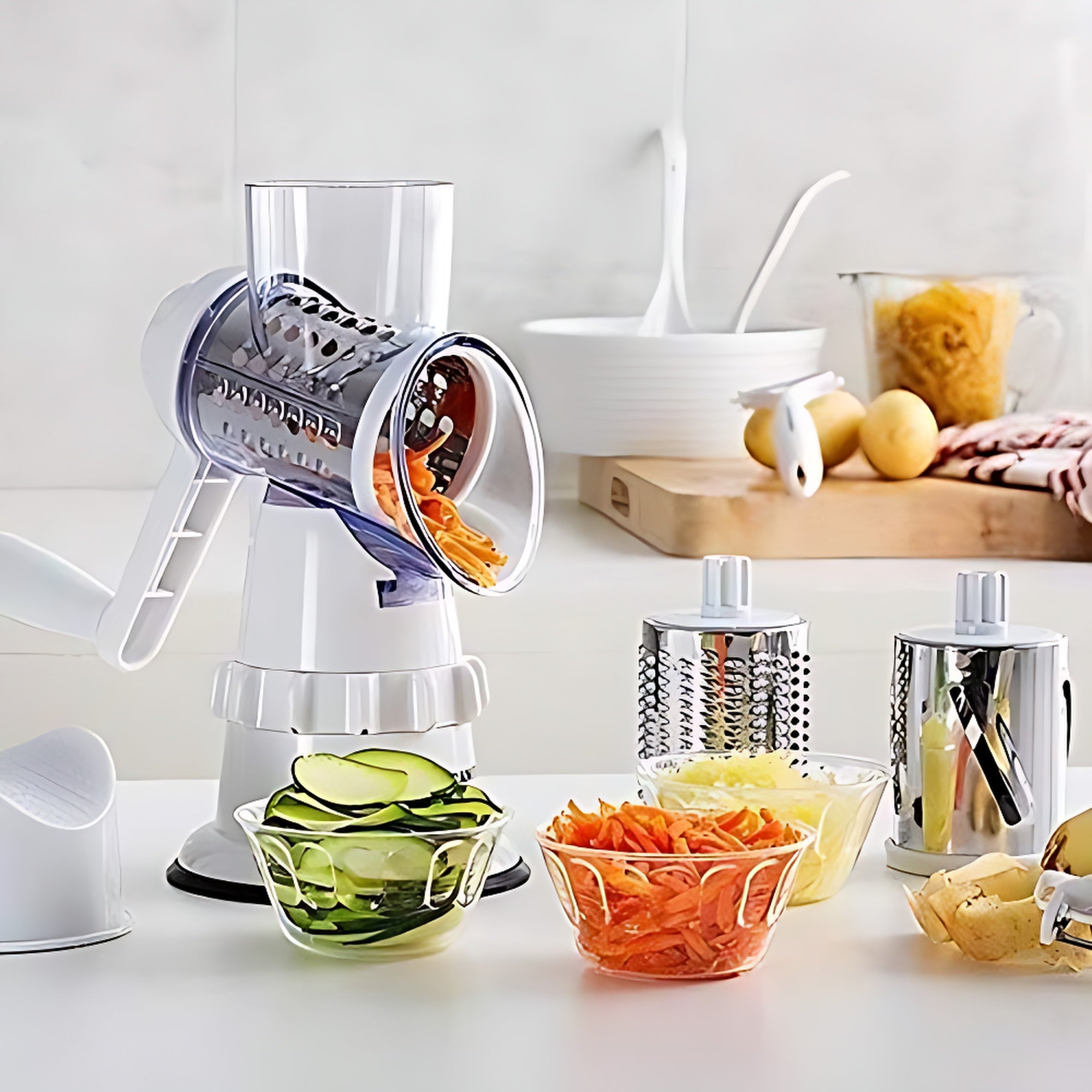 Efficient Vegetable Grater – Manual Kitchen Grater for Vegetables and Fruits