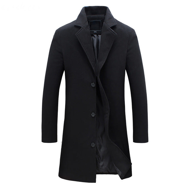 Men's Winter Trench Coat | Long