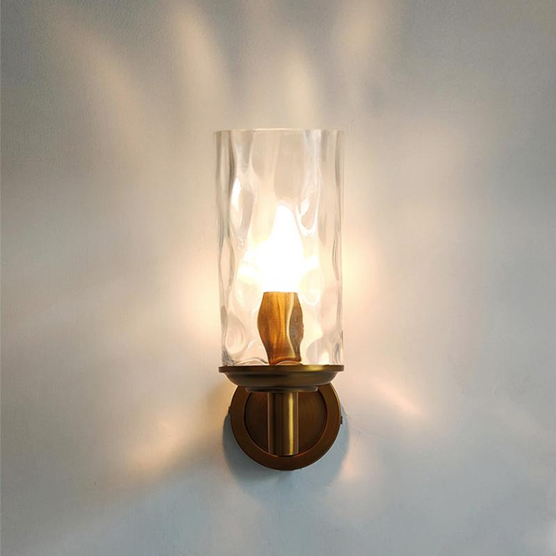 Single Arm Clear Glow Glass Wall Light