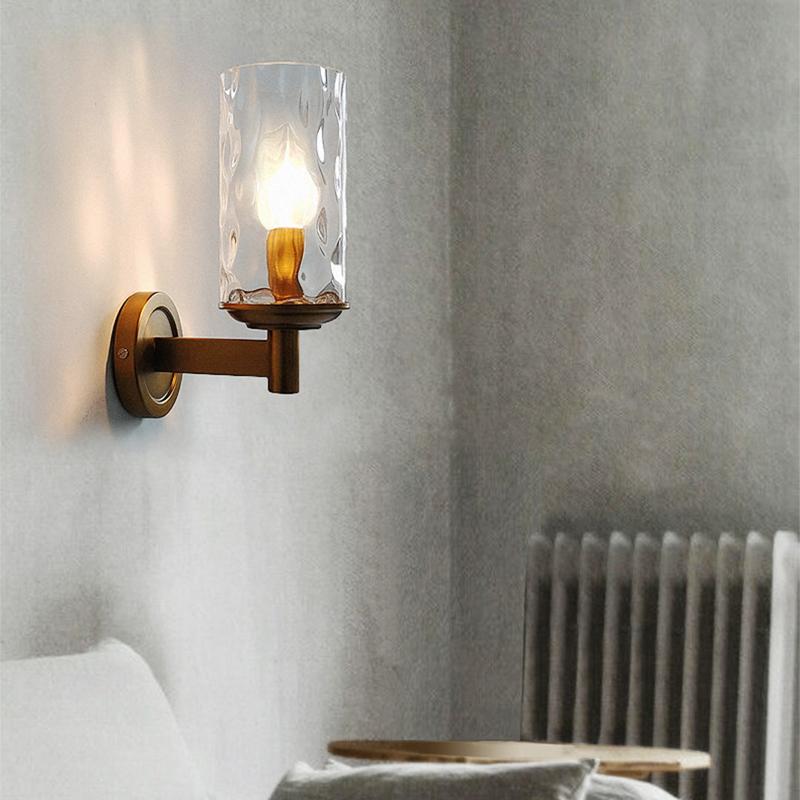 Single Arm Clear Glow Glass Wall Light