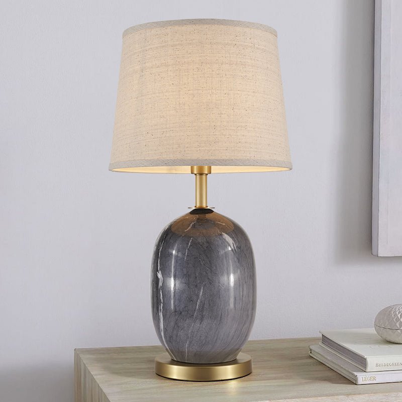 Handcrafted Ceramic Lamp with Textured Shade