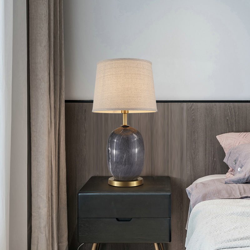 Handcrafted Ceramic Lamp with Textured Shade