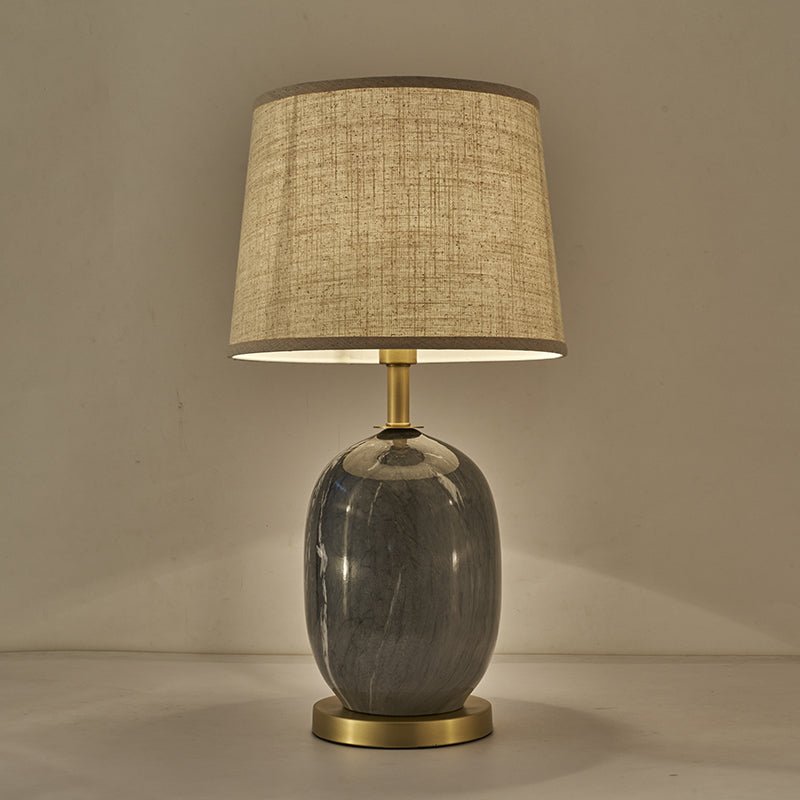Handcrafted Ceramic Lamp with Textured Shade
