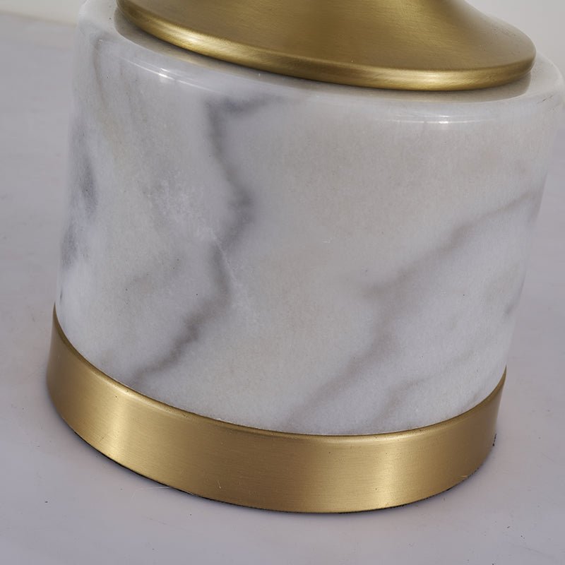 Marble Base Accent Lamp with Soft Weave Shade