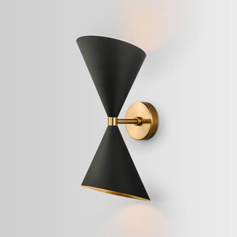 Black Hourglass Silhouette Wall Light