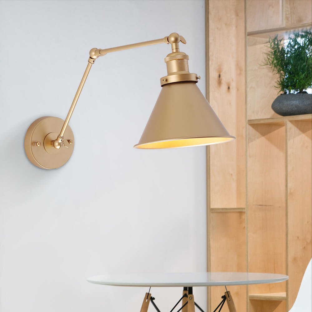 Adjustable Vintage Wall Light with Pivot Arm