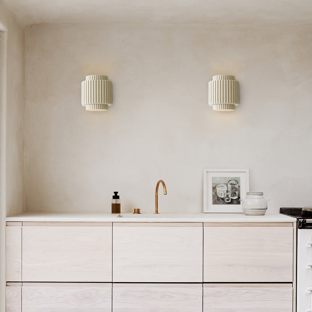 Nordic-Inspired Layered Ceramic Wall Light