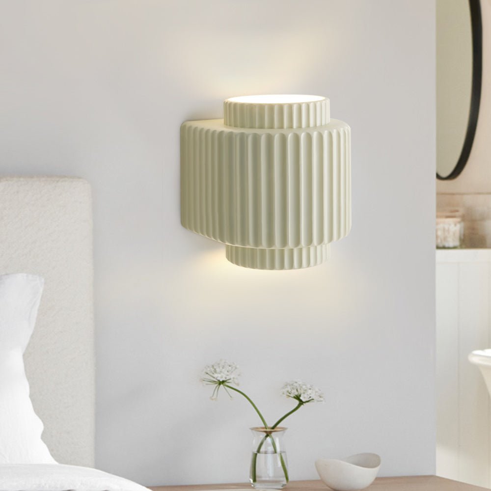 Nordic-Inspired Layered Ceramic Wall Light