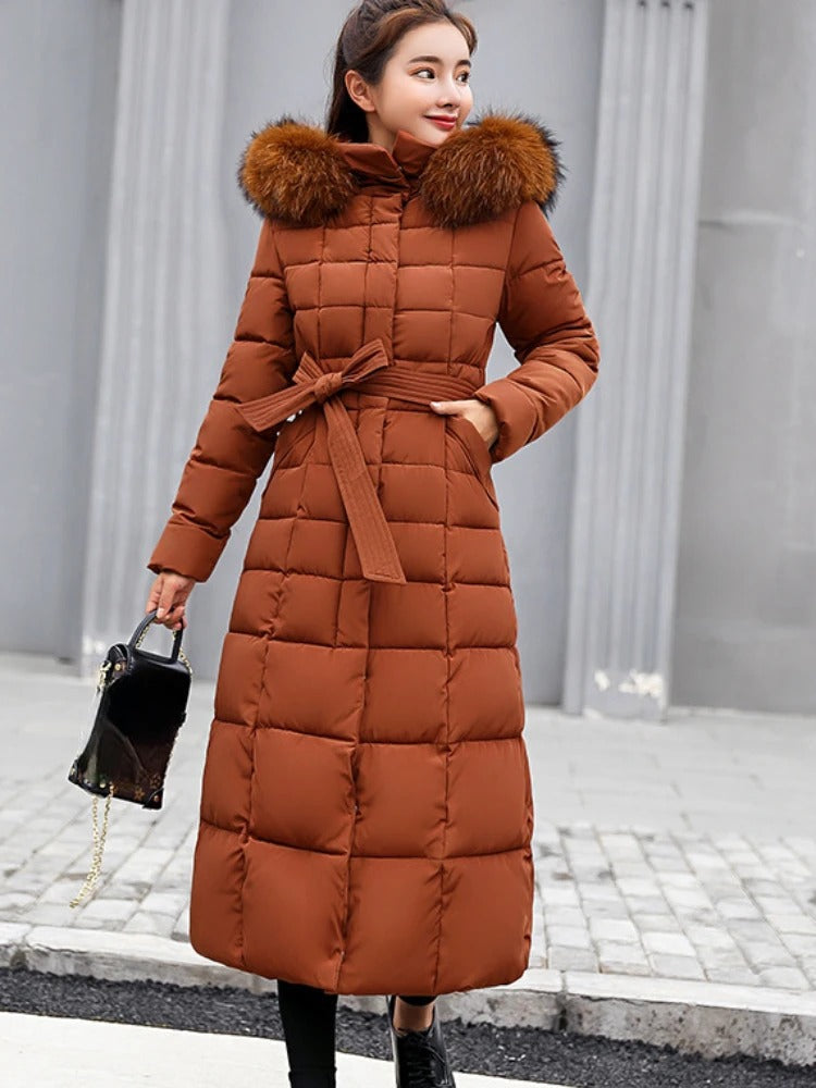Women's Puffer Winter Trench Coat | Hooded