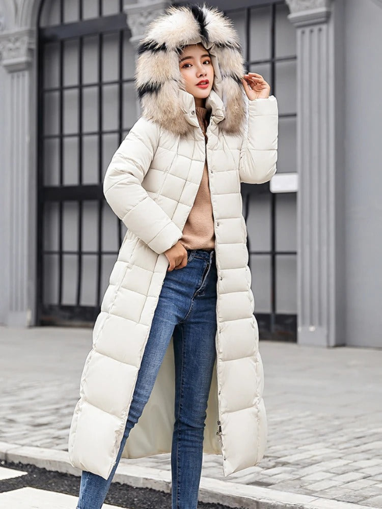 Women's Puffer Winter Trench Coat | Hooded